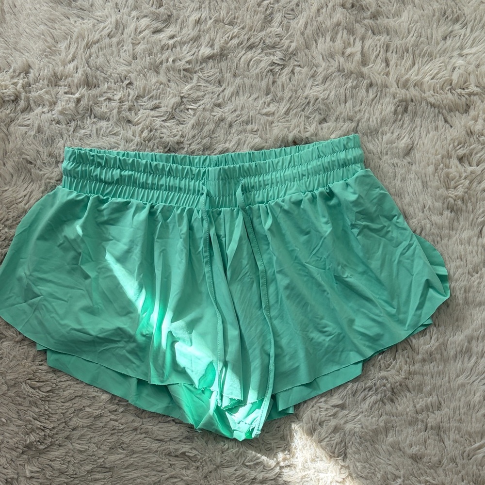 Flowy Mint Green Athletic Shorts